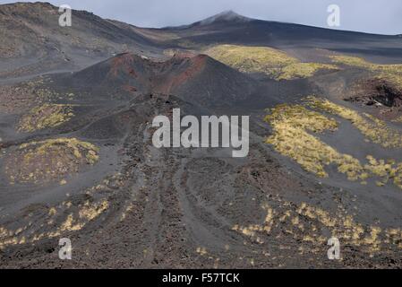 La Montagnola cratère latéral, l'Etna, en Sicile, Italie Banque D'Images