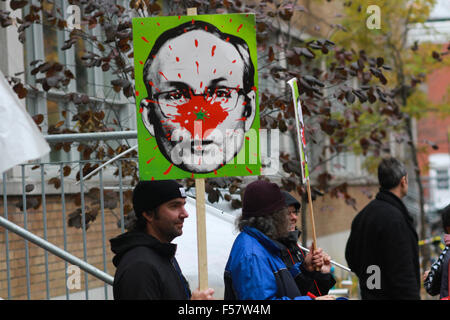 Grève des travailleurs du secteur public à Montréal, au Québec, le 29 octobre 2015. Lee Brown/Alamy Live News Banque D'Images