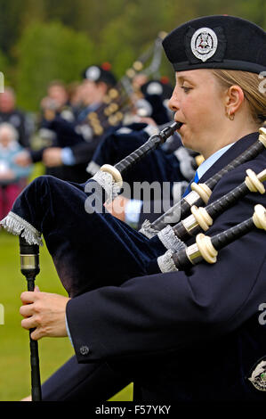 La Fanfare de Grampian au château de Balmoral, Aberdeenshire, Scotland, UK Banque D'Images