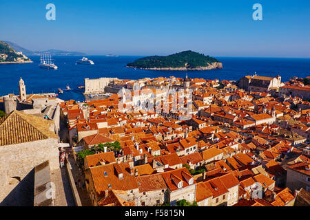 La Croatie, Istrie, Dubrovnik, centre historique, patrimoine mondial de l'UNESCO, vieille ville Banque D'Images