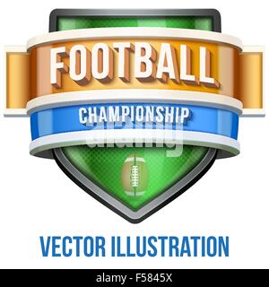 Étiquette pour sport football la concurrence. Design premium brillant. Vector Illustration. Illustration de Vecteur