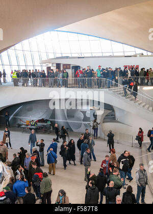 Le centre de vol historique TWA de l'aéroport international John F. Kennedy a ouvert ses portes en tant qu'hôtel en mai 2019, New York Banque D'Images