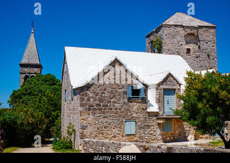 La Croatie Dalmatie île de Brac stuck in the Middle (single) ancien village Banque D'Images