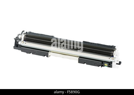Imprimante laser couleur noir cartouche de toner, isolated on white Banque D'Images