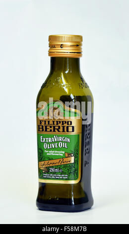 Bouteille de Filippo Berio l'huile d'Olive Extra Vierge. 250ml. Banque D'Images