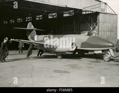 Le bimoteur de chasse avion Gloster Meteor 1 Banque D'Images