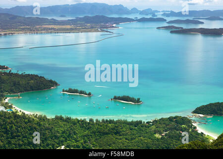 Vue de l'île de Langkawi à partir de la plate-forme d'observation. La Malaisie. Banque D'Images