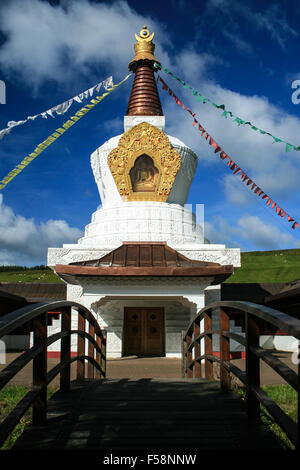 Victoire Stupa, Kagyu Samye Ling Monastery et Centre Tibétain, Eskdalemuir Banque D'Images