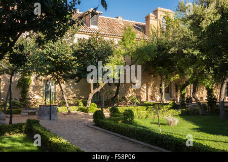 Jardin de l'hôtel Parador de Almagro en Castille La Manche, Espagne, Europe Banque D'Images