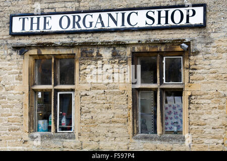 La boutique bio à stow on the wold les Cotswolds Angleterre Banque D'Images
