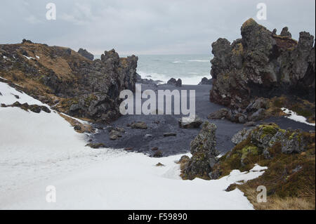 Plage de Djúpalónssandur, en Islande Banque D'Images