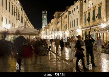 La vie nocturne de Dubrovnik. La Croatie Banque D'Images