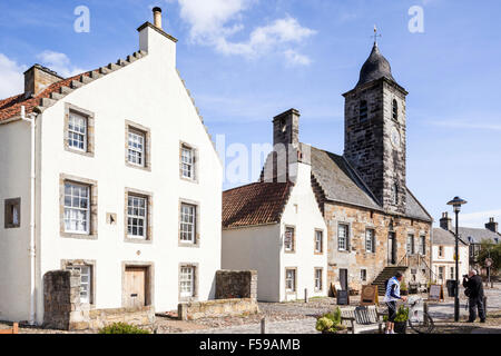 La maison de ville à la place dans le Burgh Royal de Culross, Fife, Scotland UK Banque D'Images