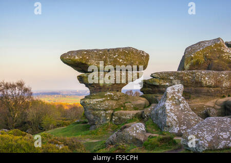 Brimham Rocks, Yorkshire, Angleterre, Royaume-Uni Banque D'Images