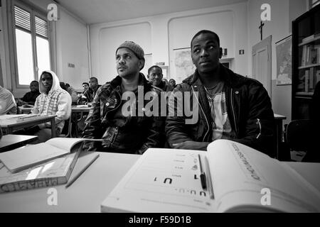 L'Italie, Mortara, centre de réfugiés, à l'école pour les étrangers Banque D'Images