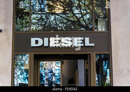 Un magasin Diesel à Santana Row à San Jose en Californie Banque D'Images