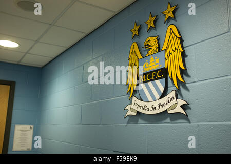 Tour d'Etihad Stadium, domicile du Manchester City Football club Banque D'Images