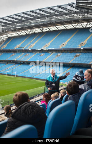 Tour d'Etihad Stadium, domicile du Manchester City Football club Banque D'Images