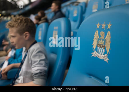 Tour d'Etihad Stadium, domicile du Manchester City Football club Banque D'Images