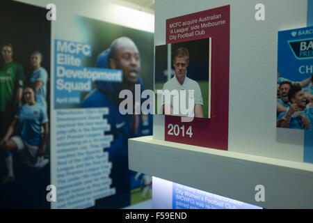 Tour d'Etihad Stadium, domicile du Manchester City Football club Banque D'Images