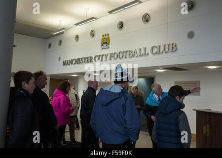 Tour d'Etihad Stadium, domicile du Manchester City Football club Banque D'Images