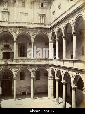 La cour du Palais de la chancellerie, Rome, Italie Banque D'Images