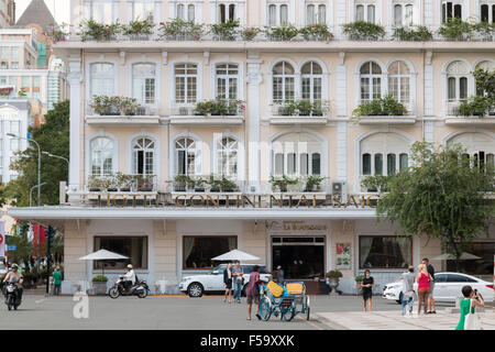 Hôtel de luxe, l'Hôtel Continental Saigon, à Ho Chi Minh city center,le sud du Vietnam, Asie Banque D'Images