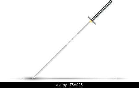 Sabre japonais katana (épée samouraï), vector, EPS10 Illustration de Vecteur