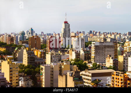 Vue aérienne de la construction dans un quartier de Buenos Aires, Argentine Banque D'Images