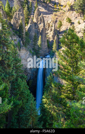 Tower Falls, parc national de Yellowstone, Wyoming, USA Banque D'Images