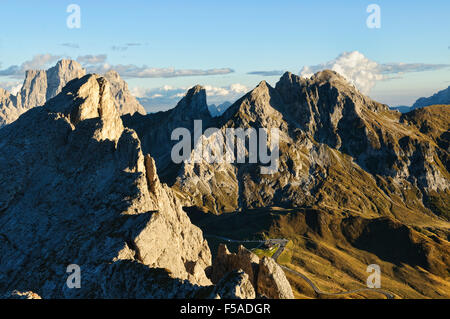 Tirée de la Passo Falzarego Nuvolau Hut au-dessus, Italie Banque D'Images