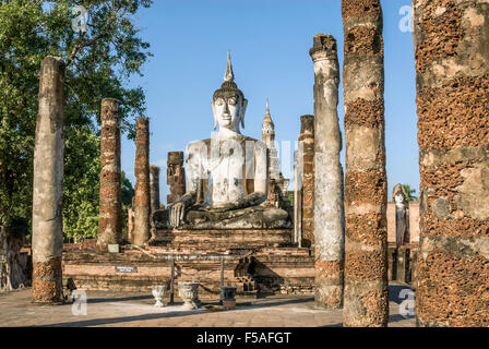 Wat Mahathat, Parc historique de Sukhothai, Thaïlande Banque D'Images