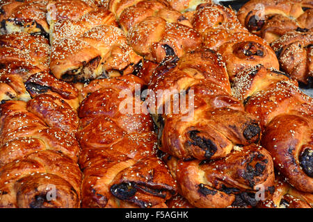 Les gâteaux au chocolat de Jérusalem, Israël Banque D'Images