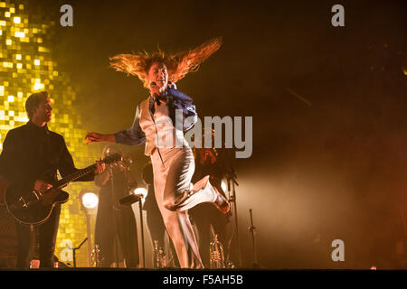 2015 candidat au Prix Mercure Florence Welch de Florence et la machine live Electric Picnic festival, 6 septembre 2015. Banque D'Images