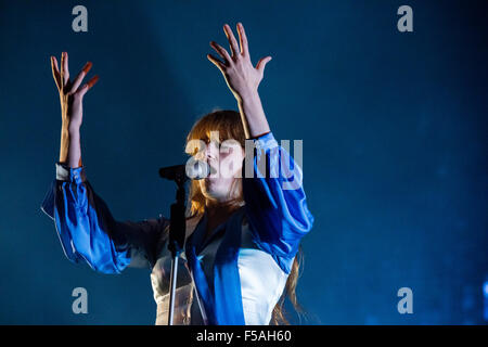 2015 candidat au Prix Mercure Florence Welch de Florence et la machine live Electric Picnic festival, 6 septembre 2015. Banque D'Images