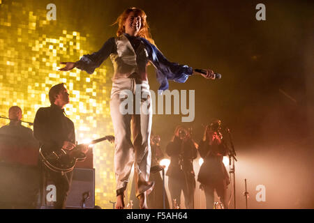 2015 candidat au Prix Mercure Florence Welch de Florence et la machine live Electric Picnic festival, 6 septembre 2015. Banque D'Images