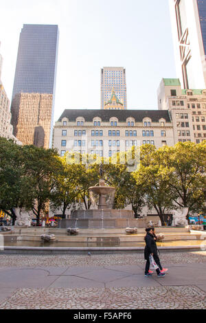 Pomona sur le roman Fontaine, Grand Army Plaza, à Manhattan, New York City, États-Unis d'Amérique. Banque D'Images