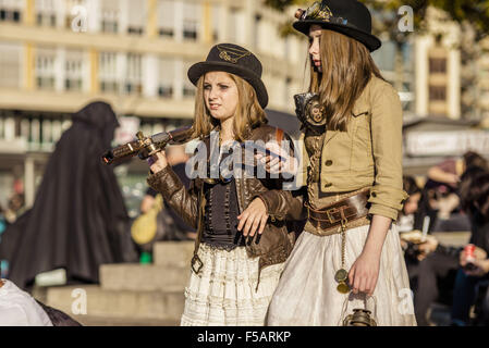 Barcelone, Catalogne, Espagne. 31 octobre, 2015. Les cosplayeurs dans leurs costumes ont assisté à la 21e Manga de Barcelone © Matthias Rickenbach/ZUMA/Alamy Fil Live News Banque D'Images