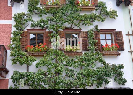 Charmant village des scènes de Hallstatt, Salzkammergut, Autriche Banque D'Images