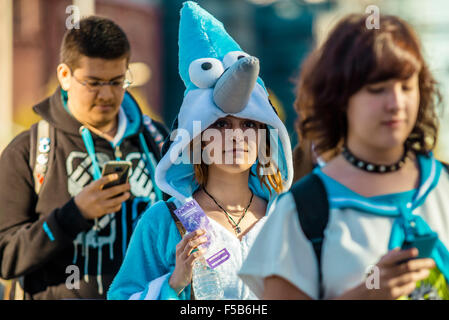 Barcelone, Espagne. 31 octobre, 2015. 31 octobre, 2015. Barcelone, Espagne : des cosplayeurs dans leurs costumes assister au 21ème Manga de Barcelone : Crédit matthi/Alamy Live News Banque D'Images