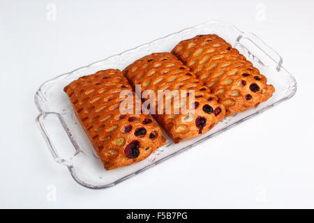 Viennoiserie. Apple et la pâte feuilletée. Banque D'Images