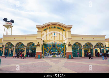 Entrée de Walt Disney Studios Disneyland Paris Marne-la-Vallée Chessy France Banque D'Images