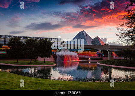 Epcot Sunset Banque D'Images