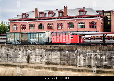 Western Maryland Scenic Railroad Depot, Cumberland, Maryland Banque D'Images