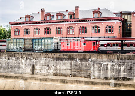 Western Maryland Scenic Railroad Depot, Cumberland, Maryland Banque D'Images