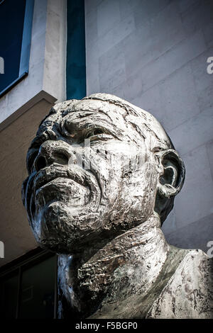 Nelson Mandela Sculpture, Londres, South Bank Banque D'Images