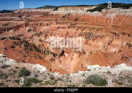 Vues d'érosions de grès dans l'Amphithéâtre, Cedar Breaks National Monument, Utah, USA Banque D'Images