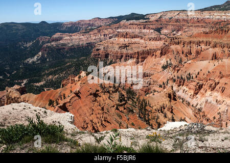 Vues d'érosions de grès dans l'Amphithéâtre, Cedar Breaks National Monument, Utah, USA Banque D'Images