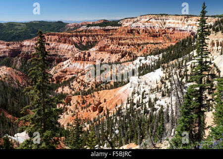 Vues d'érosions de grès dans l'Amphithéâtre, Cedar Breaks National Monument, Utah, USA Banque D'Images