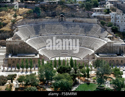 Amphithéâtre romain à Amman Banque D'Images